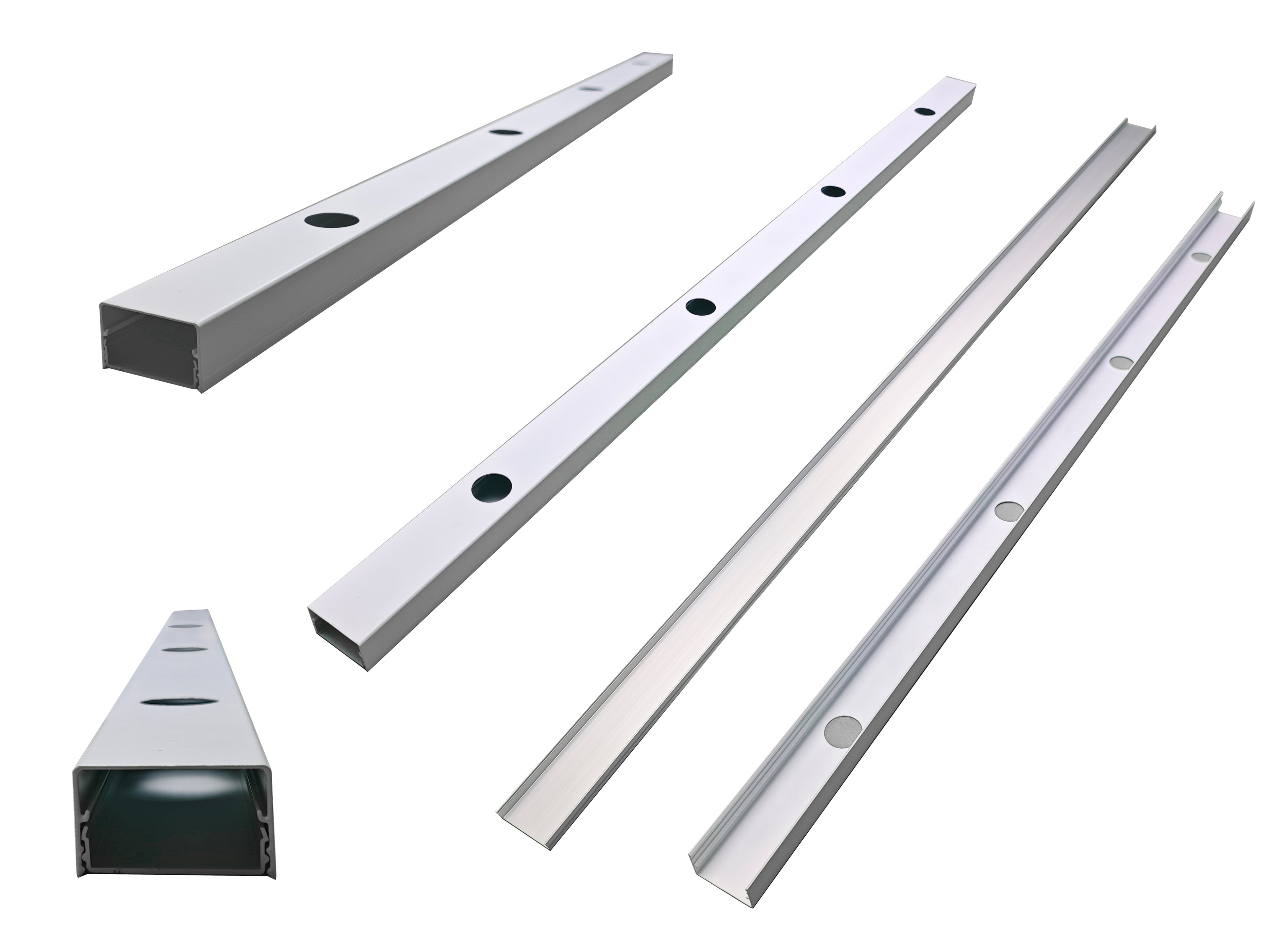 Non-Coated Aluminum Track Bundle (10 Included)